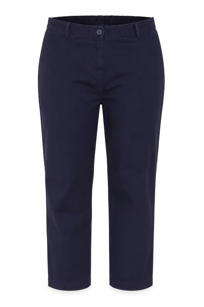 Womens UK Size 16 Lands' End Regular Fit Casual Workwear Travel Blue Trousers