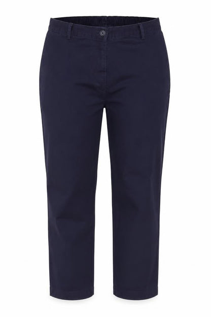 Womens UK Size 16 Lands' End Regular Fit Casual Workwear Travel Blue Trousers