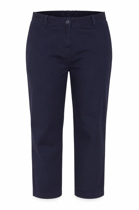 Womens UK Size 16 Lands' End Regular Fit Casual Workwear Travel Blue Trousers