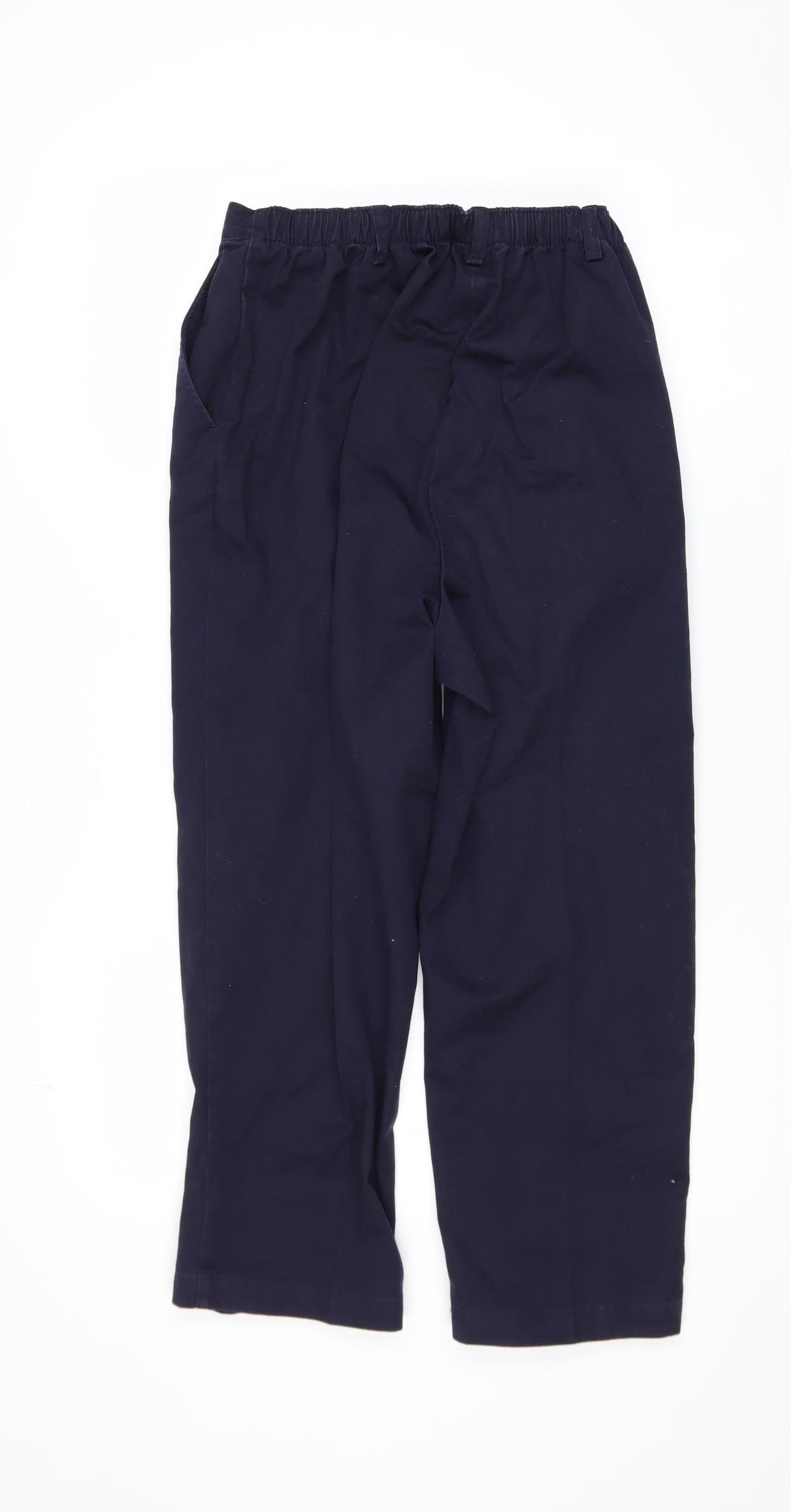 Womens UK Size 16 Lands' End Regular Fit Casual Workwear Travel Blue Trousers