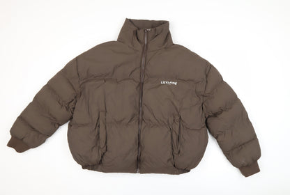 Womens UK Size M LILYLANE Brown Puffer Jacket