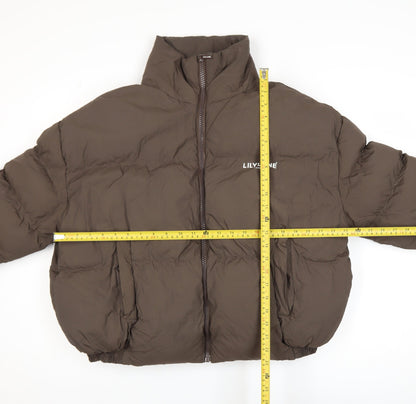 Womens UK Size M LILYLANE Brown Puffer Jacket