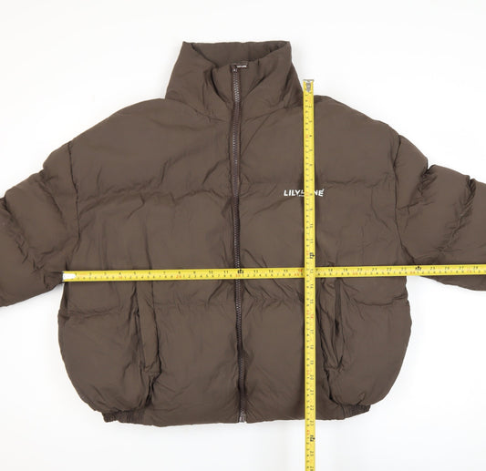 Womens UK Size M LILYLANE Brown Puffer Jacket