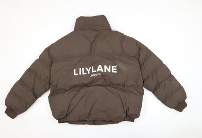 Womens UK Size M LILYLANE Brown Puffer Jacket