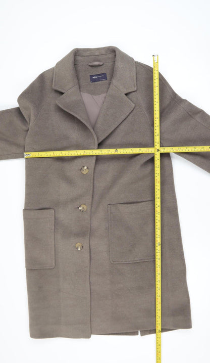 Womens UK Size 12 Marks and Spencer Brown Overcoat
