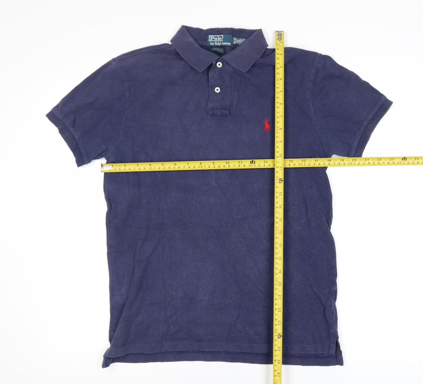 Ralph Lauren Men's Blue Slim Fit Polo Shirt Size M