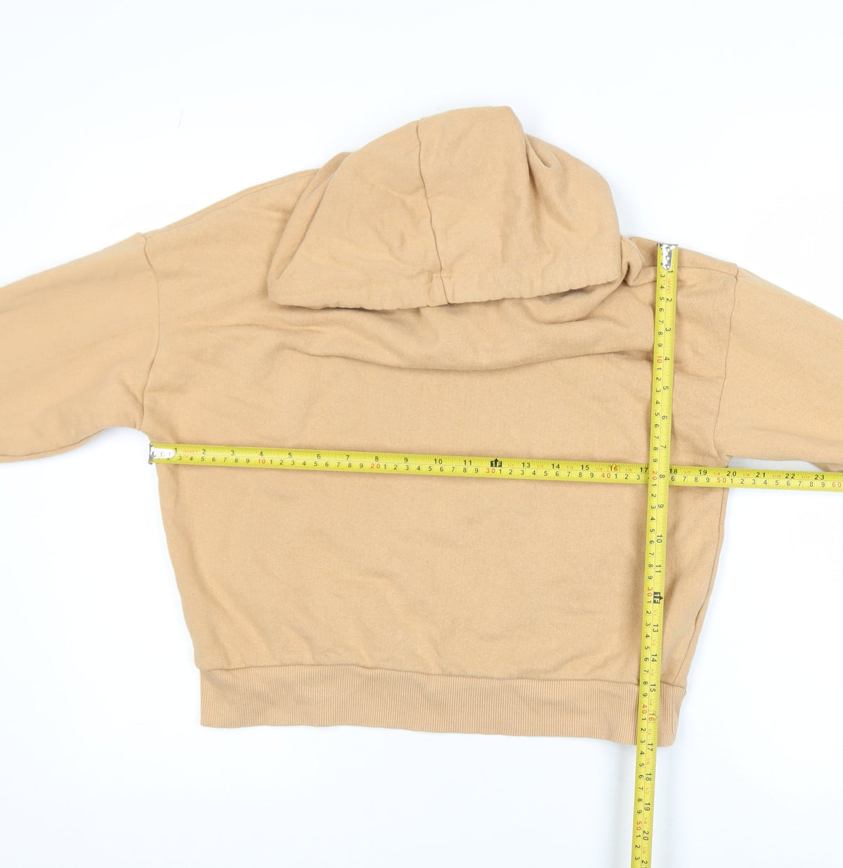 Pull&Bear Women’s Beige Pullover Hoodie Size 8 Casual Style