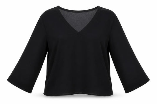 Womens UK Size S Zara Basic Black Basic Blouse