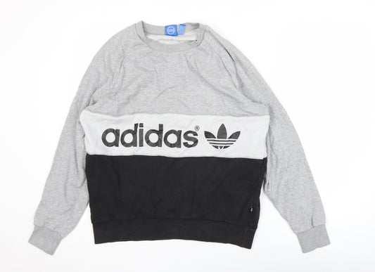 Womens UK Size 12 adidas Grey Pullover Sweatshirt
