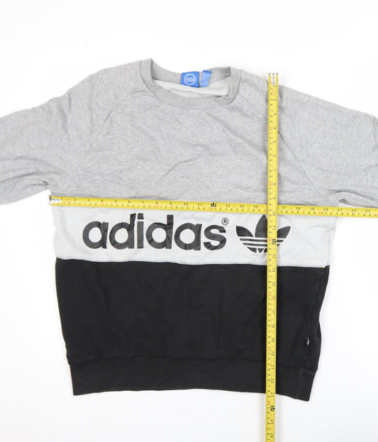 Womens UK Size 12 adidas Grey Pullover Sweatshirt