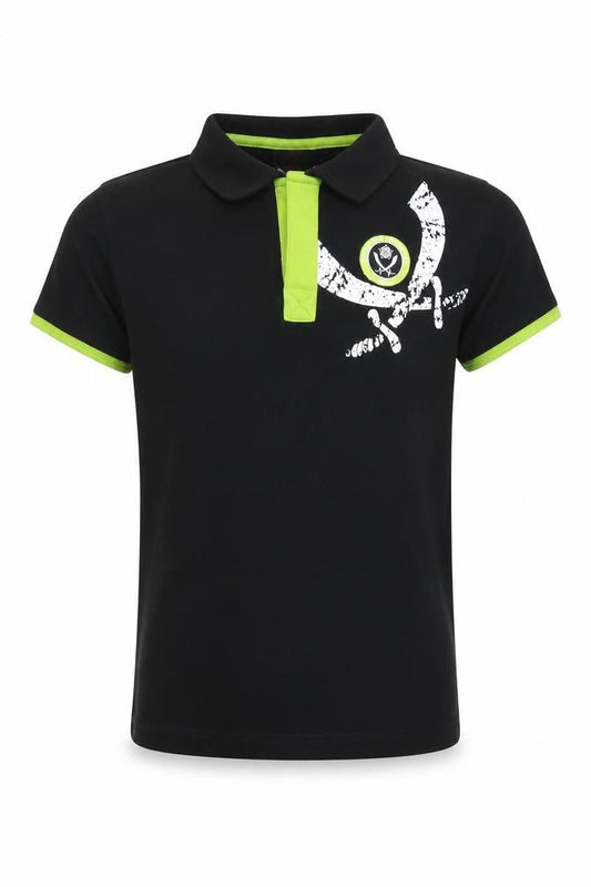 Boys UK Size 14 Years The Blades Black Basic Polo
