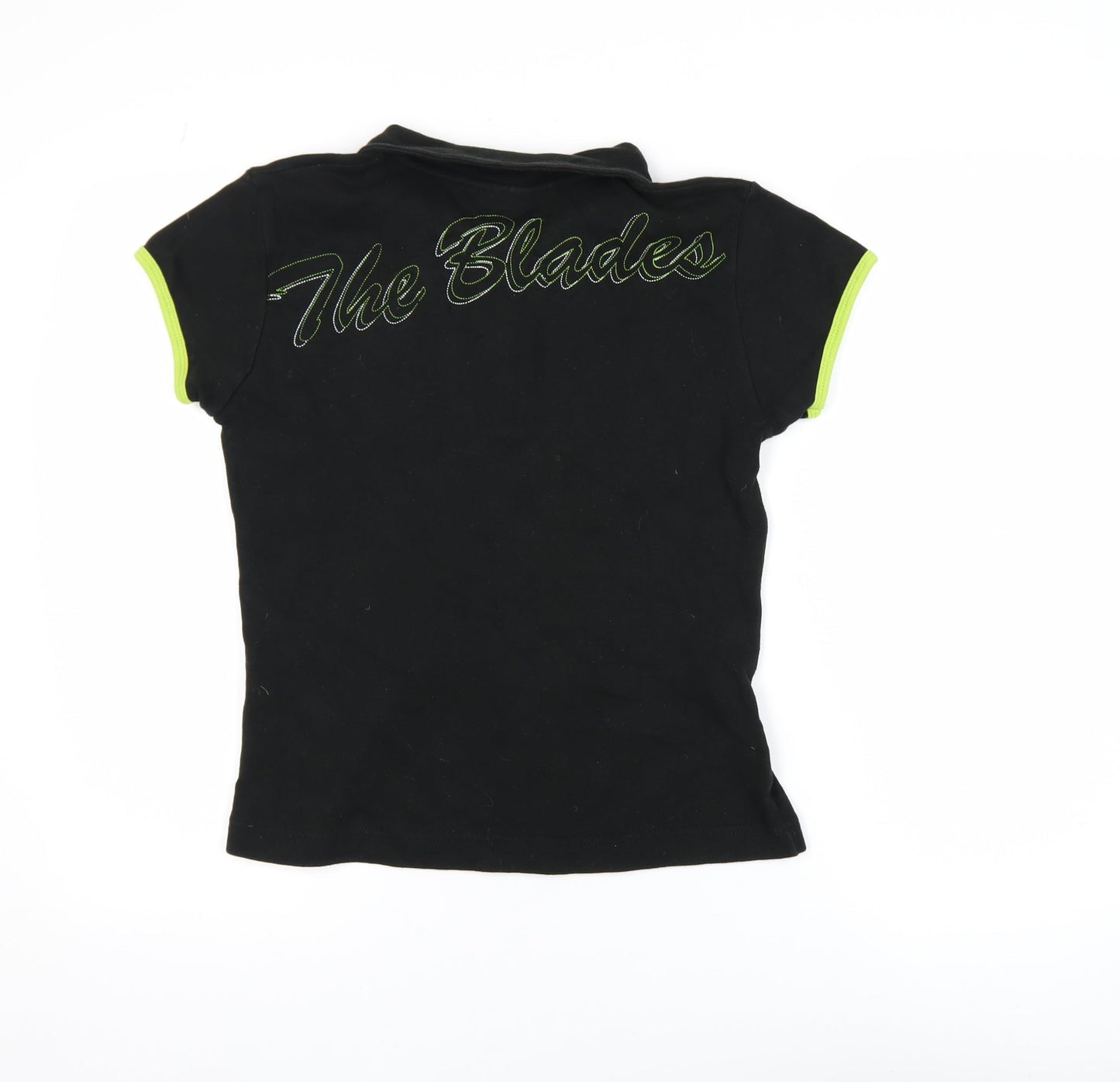 Boys UK Size 14 Years The Blades Black Basic Polo