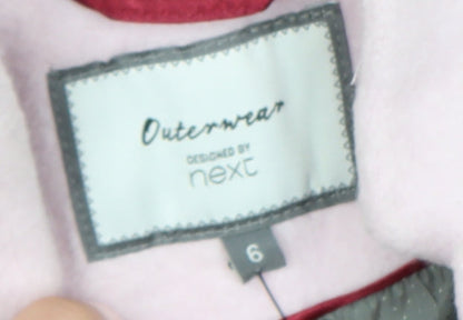 Womens UK Size 6 NEXT Pink Overcoat