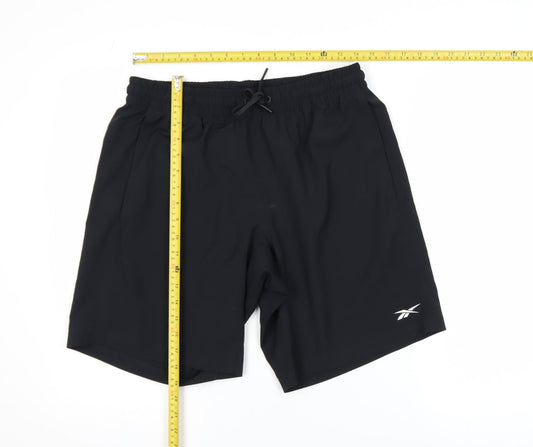 Reebok Mens Black Athletic Shorts M Lightweight Quick Dry