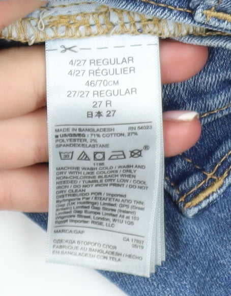 Womens UK Size 4 Gap Slim Fit Jegging Blue Jeans