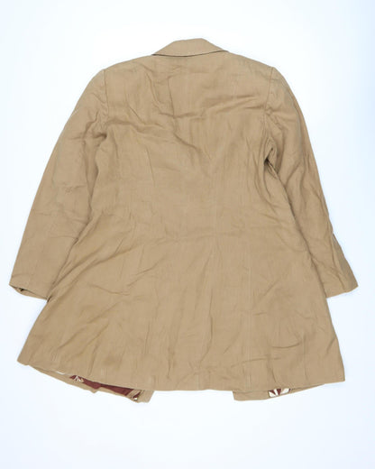 Marks and Spencer Per Una Women's Beige Linen Blazer Size 14