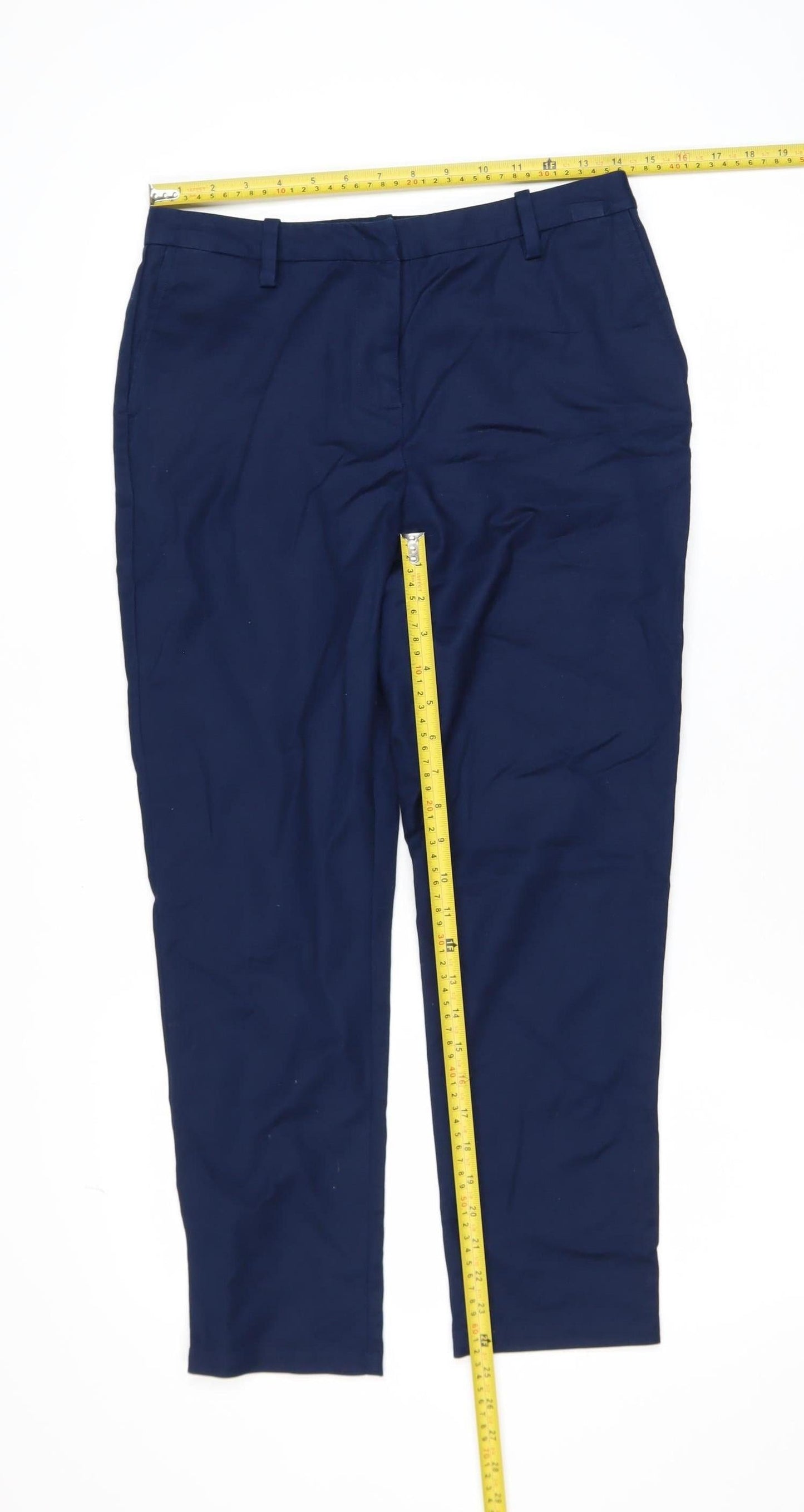 Mens UK Size M Crew Clothing Company Slim Fit Chino Blue Trousers