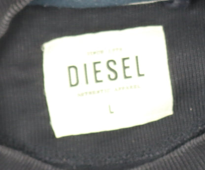 Mens UK Size L Diesel Blue Pullover Sweatshirt