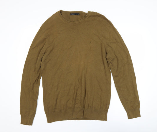French Connection Women’s Brown Cotton Crew Neck Jumper L