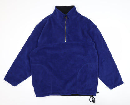Mens UK Size M St. Bernard Sport Blue Pullover Sweatshirt