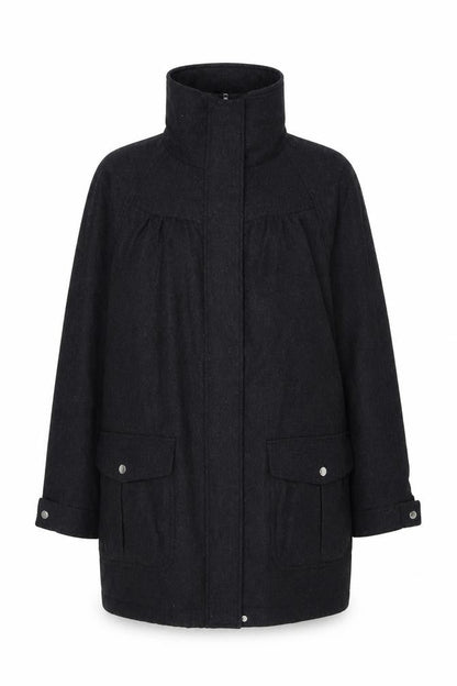 Womens UK Size 14 Laura Ashley Black Overcoat