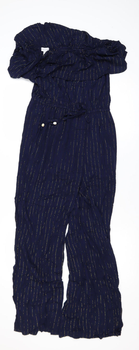 Womens UK Size M Wallis One-Piece Blue Jumpsuit