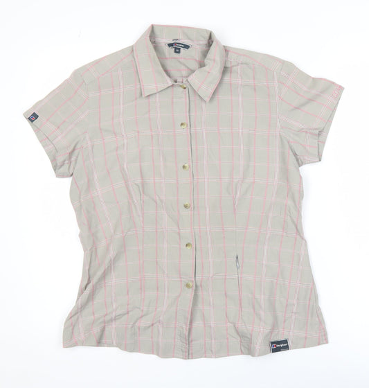Womens UK Size 12 Berghaus Beige Basic Button-Up