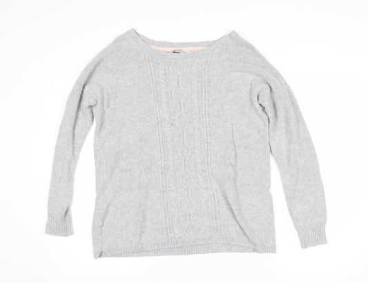 Womens UK Size 10 Crew Clothing Co. Grey Pullover Jumper