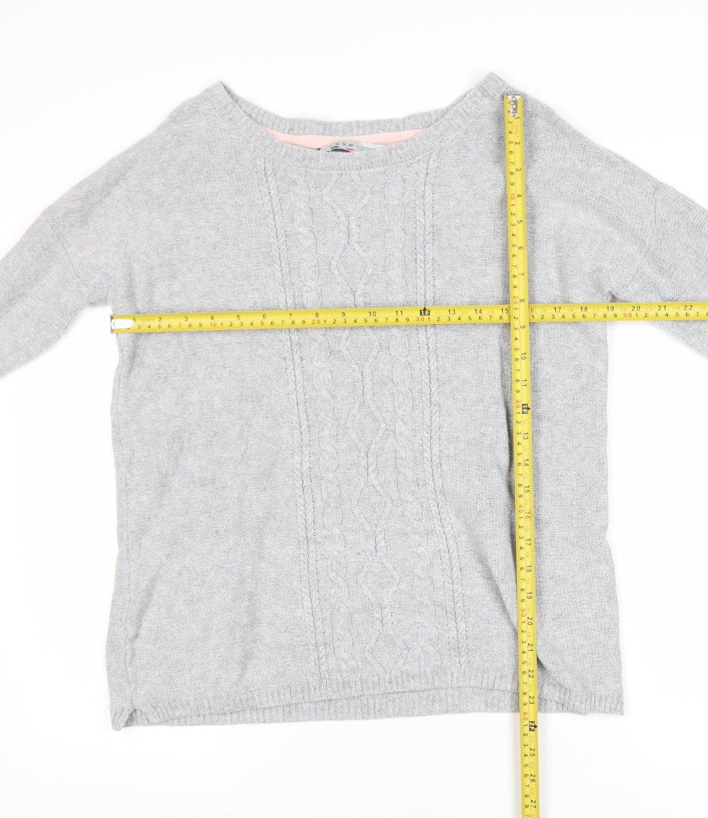 Womens UK Size 10 Crew Clothing Co. Grey Pullover Jumper