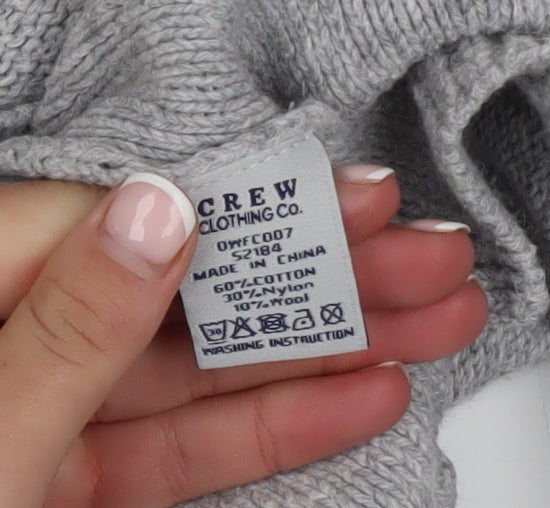Womens UK Size 10 Crew Clothing Co. Grey Pullover Jumper