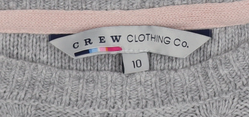 Womens UK Size 10 Crew Clothing Co. Grey Pullover Jumper