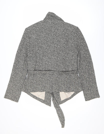 Great Plains Women’s Grey Herringbone Belted Blazer L