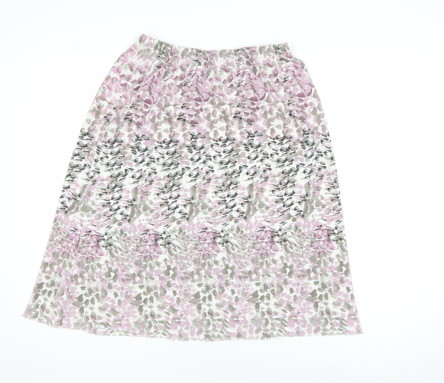 Damart Women’s Multicoloured Floral Pleated Midi Skirt Size S