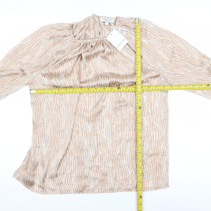 Womens UK Size 10 JD Williams Beige Tunic Blouse