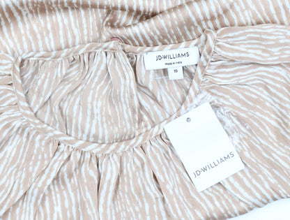 Womens UK Size 10 JD Williams Beige Tunic Blouse