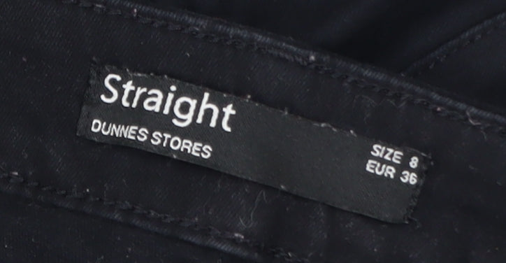 Womens UK Size 8 Dunnes Stores Regular Fit Straight Black Jeans