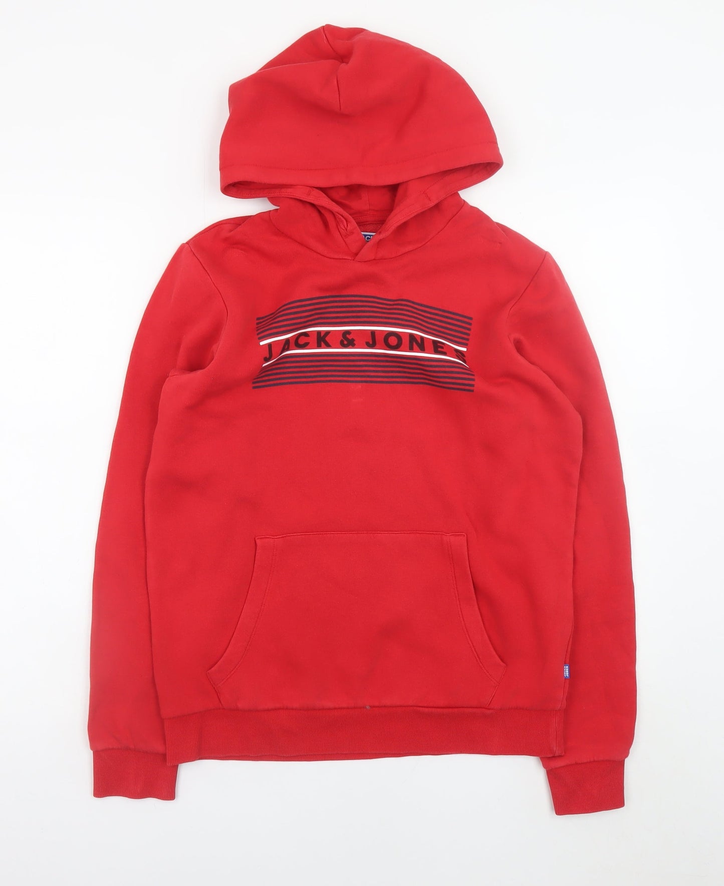 Teens UK Size 164 JACK & JONES Red Pullover Hoodie