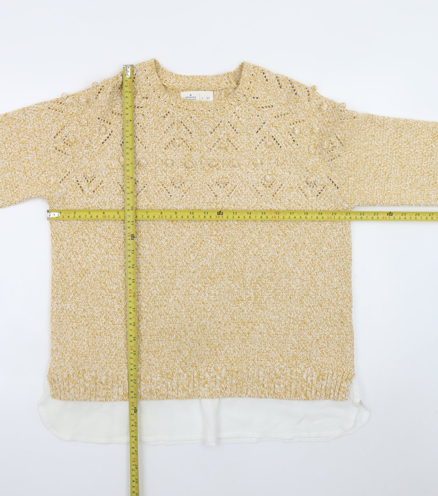 Womens UK Size 12 Springfield Beige Pullover Jumper