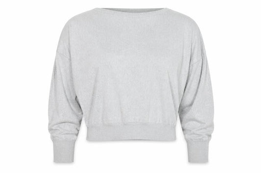 Womens UK Size L AllSaints Grey Cropped Blouse