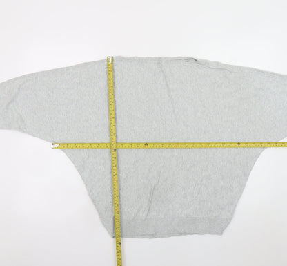 Womens UK Size L AllSaints Grey Cropped Blouse