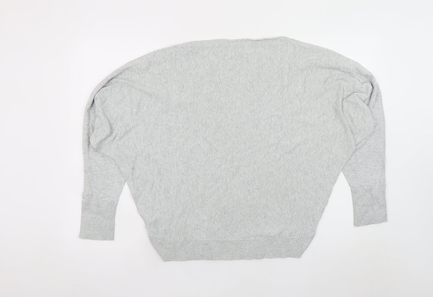 Womens UK Size L AllSaints Grey Cropped Blouse