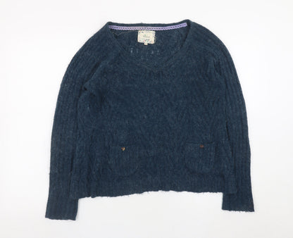 Womens UK Size 12 Mistral Blue Pullover Jumper