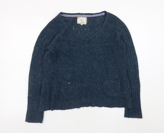Womens UK Size 12 Mistral Blue Pullover Jumper