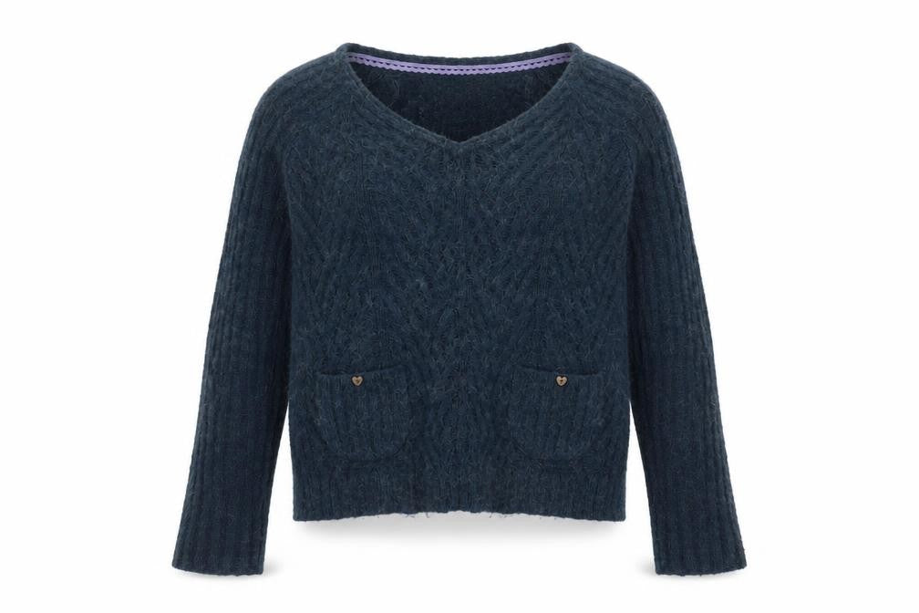 Womens UK Size 12 Mistral Blue Pullover Jumper