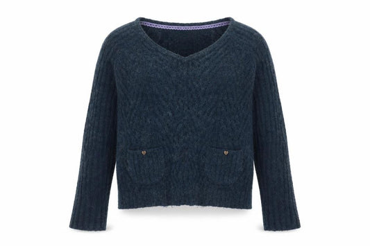 Womens UK Size 12 Mistral Blue Pullover Jumper