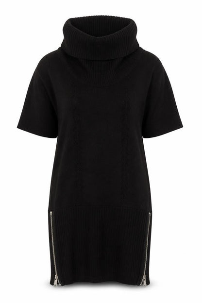 Karen Millen Women’s Black Bodycon Knit Roll Neck Dress Size 8