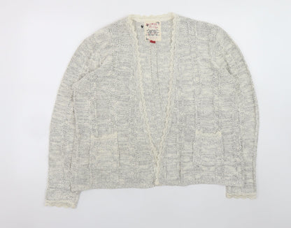 Palmer Heritage Womens Grey Size 16 Cable Knit Cardigan