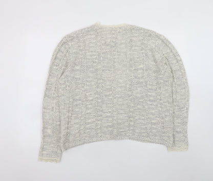 Palmer Heritage Womens Grey Size 16 Cable Knit Cardigan