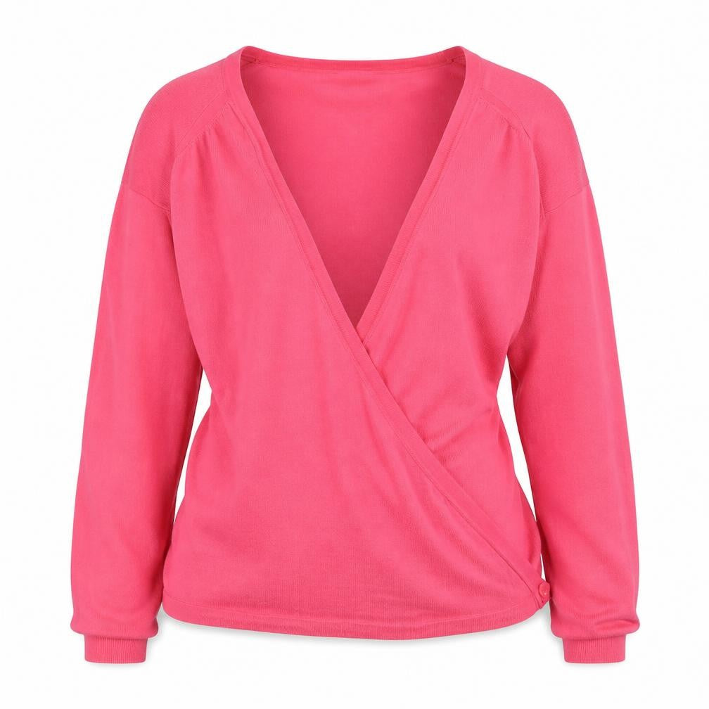 Womens UK Size S Jigsaw Pink Wrap Jumper