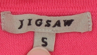 Womens UK Size S Jigsaw Pink Wrap Jumper